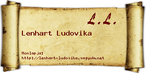 Lenhart Ludovika névjegykártya