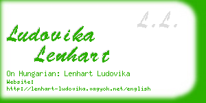 ludovika lenhart business card